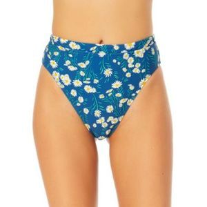 California Waves Juniors' Daisy-Print High-Waist Bottoms SIZE LARGE
